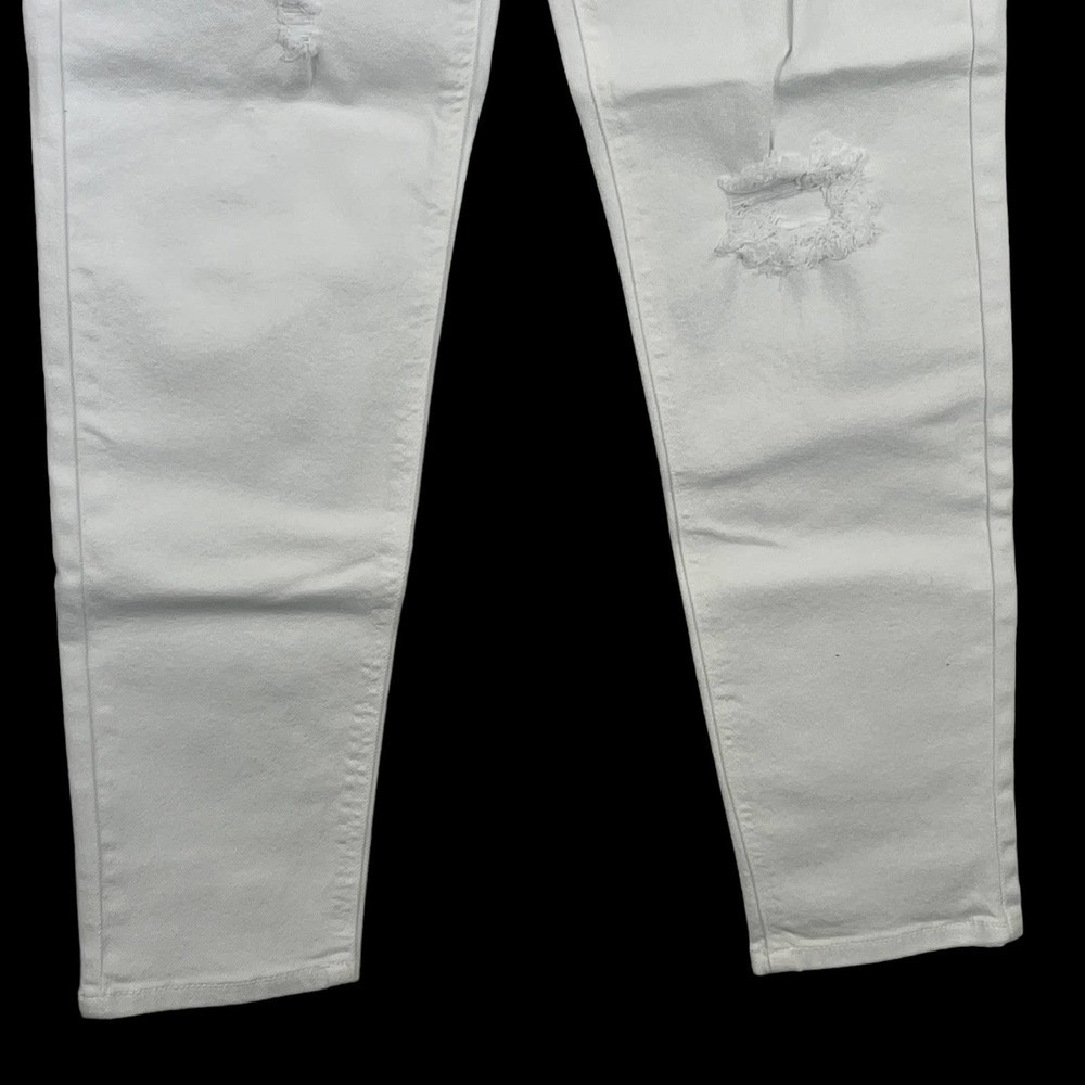Cello ELEANOR‎ DISTRESSED HIGH RISE SLIM FIT STRAIGHT LEG JEANS WHITE WASH NWT - Picture 8 of 16